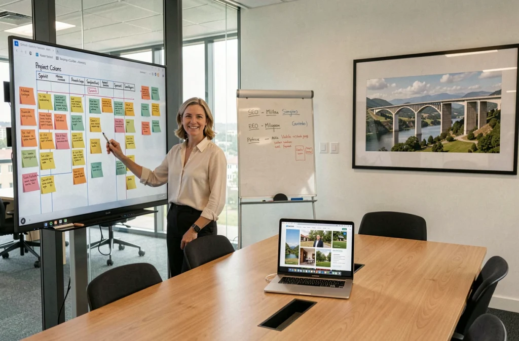 Chef de projet d'Aveyron Web coordonnant le développement d'un site pour une entreprise locale