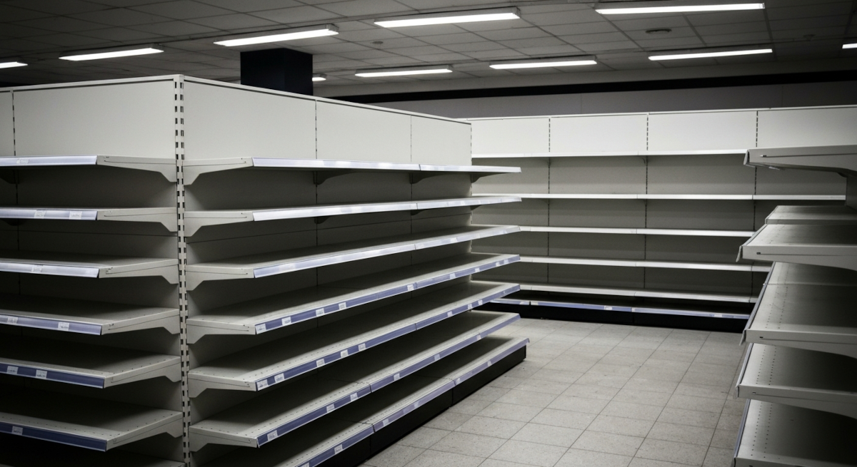 étagères de magasin